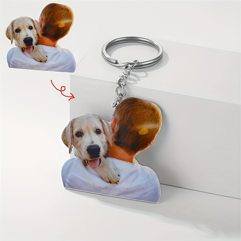 Vintage Fashion Definition - Personalized Pet Portrait Stainless Steel Keychain