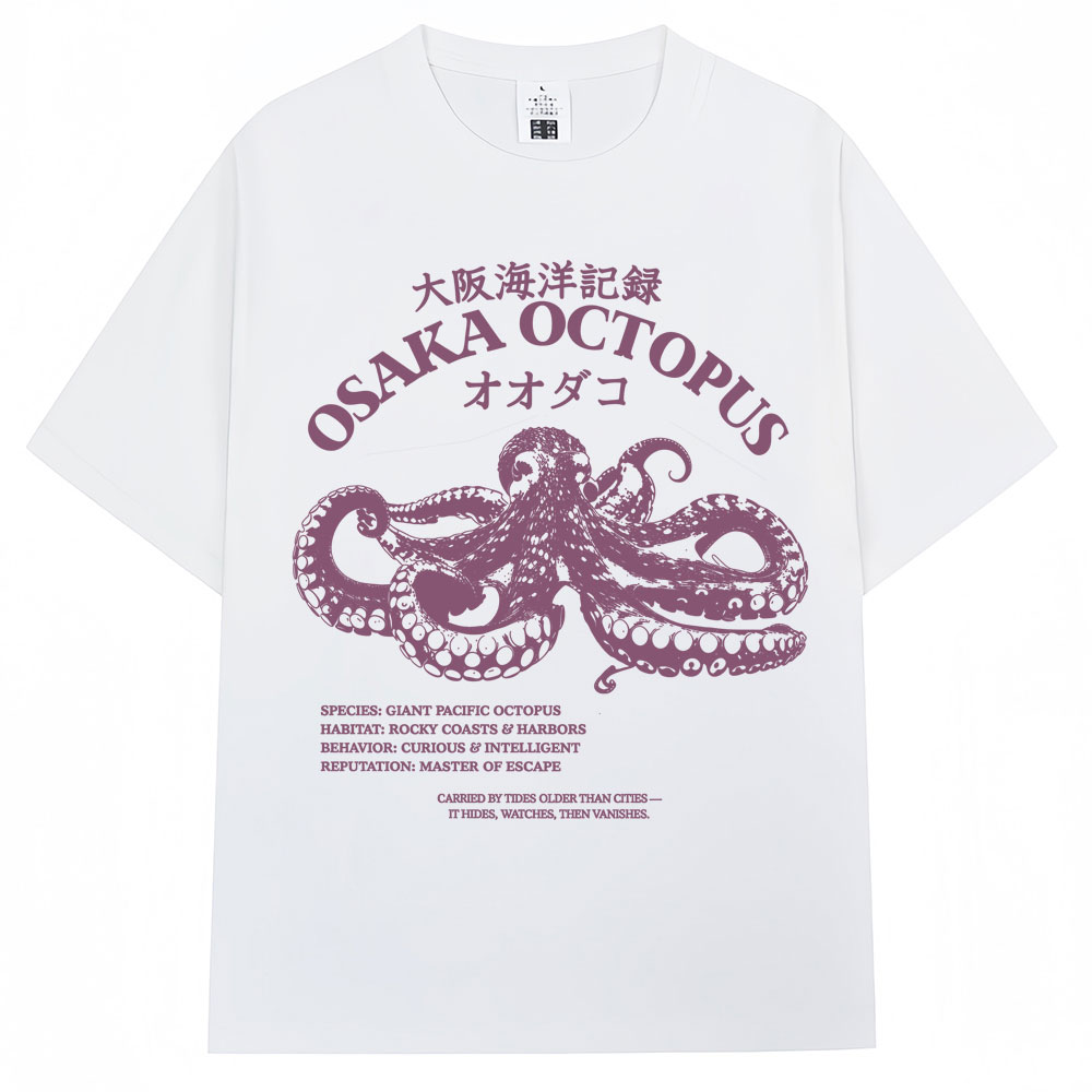 Vintage Fashion Osaka - Japanese Style Osaka Octopus T Shirt