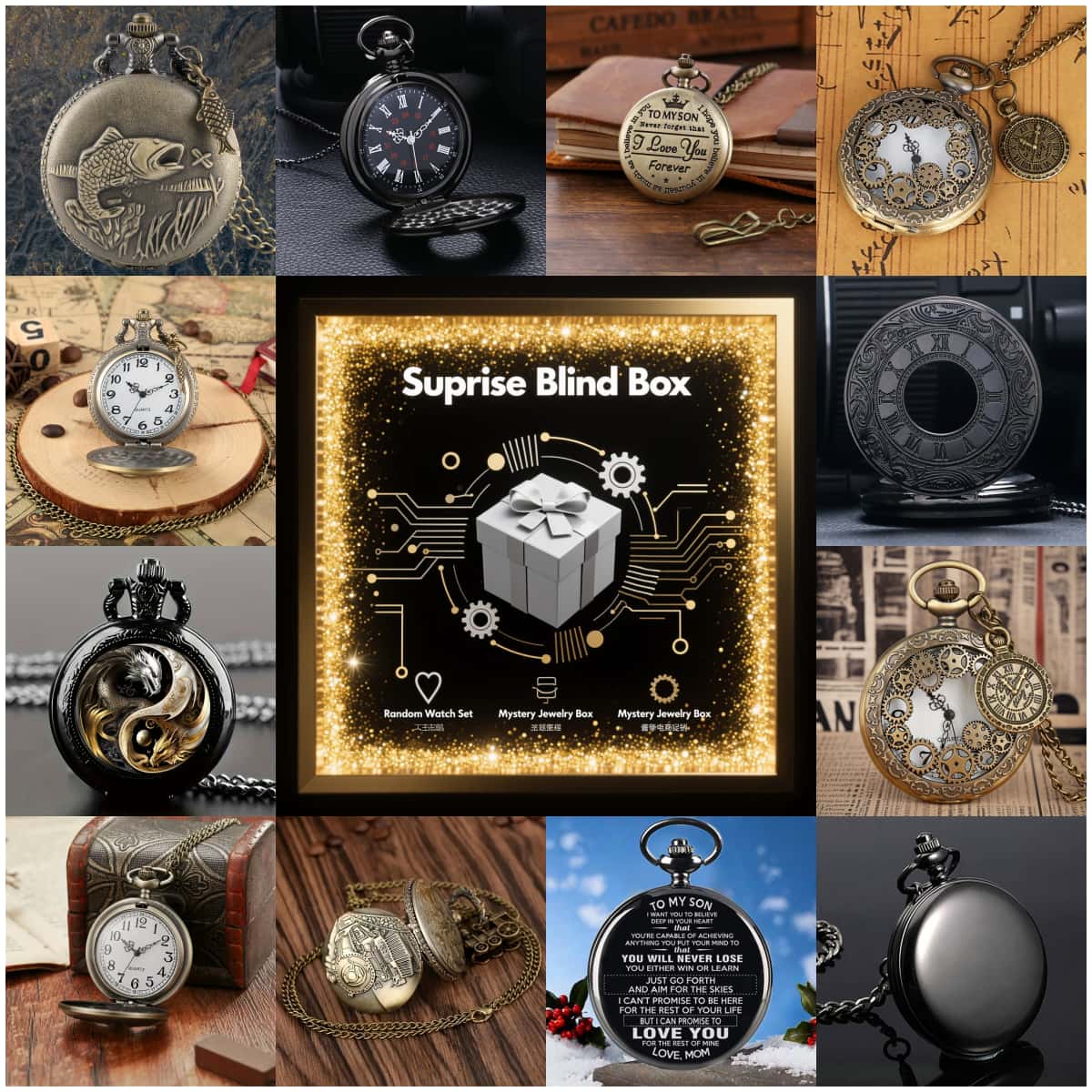 1PC Surprise Mystery Watch Bli - Vintage Fashion For Men review and price