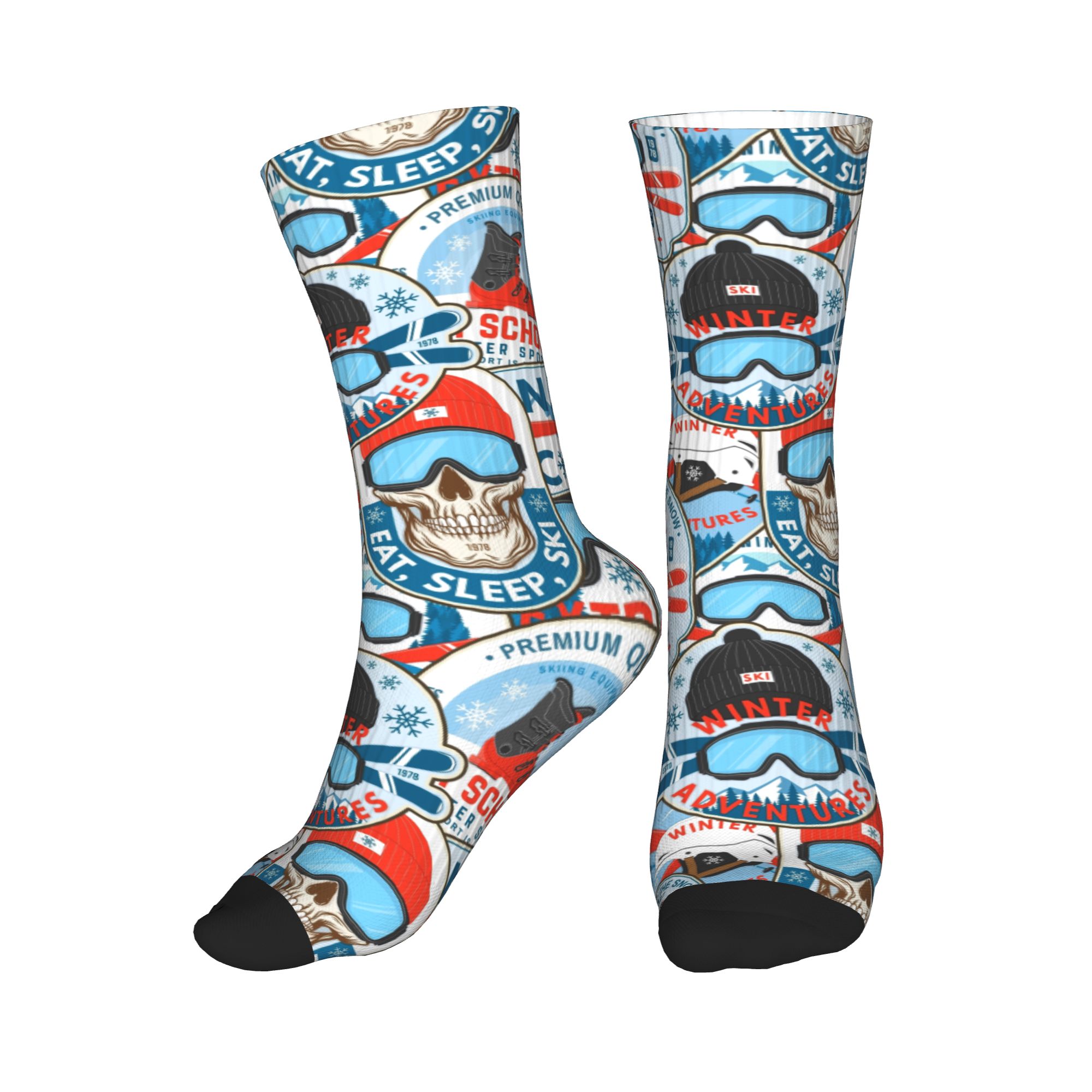 Vintage Red Blue Ski Club Seam - Vintage Fashion Prints review and price