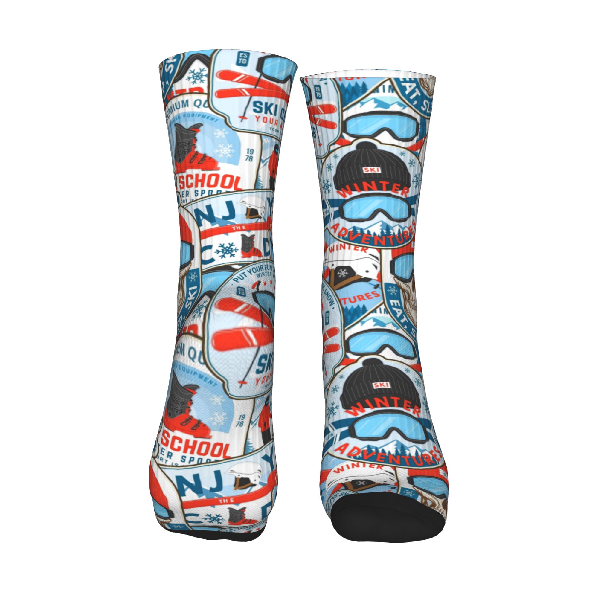 Vintage Red Blue Ski Club Seam - Vintage Fashion Prints review and price