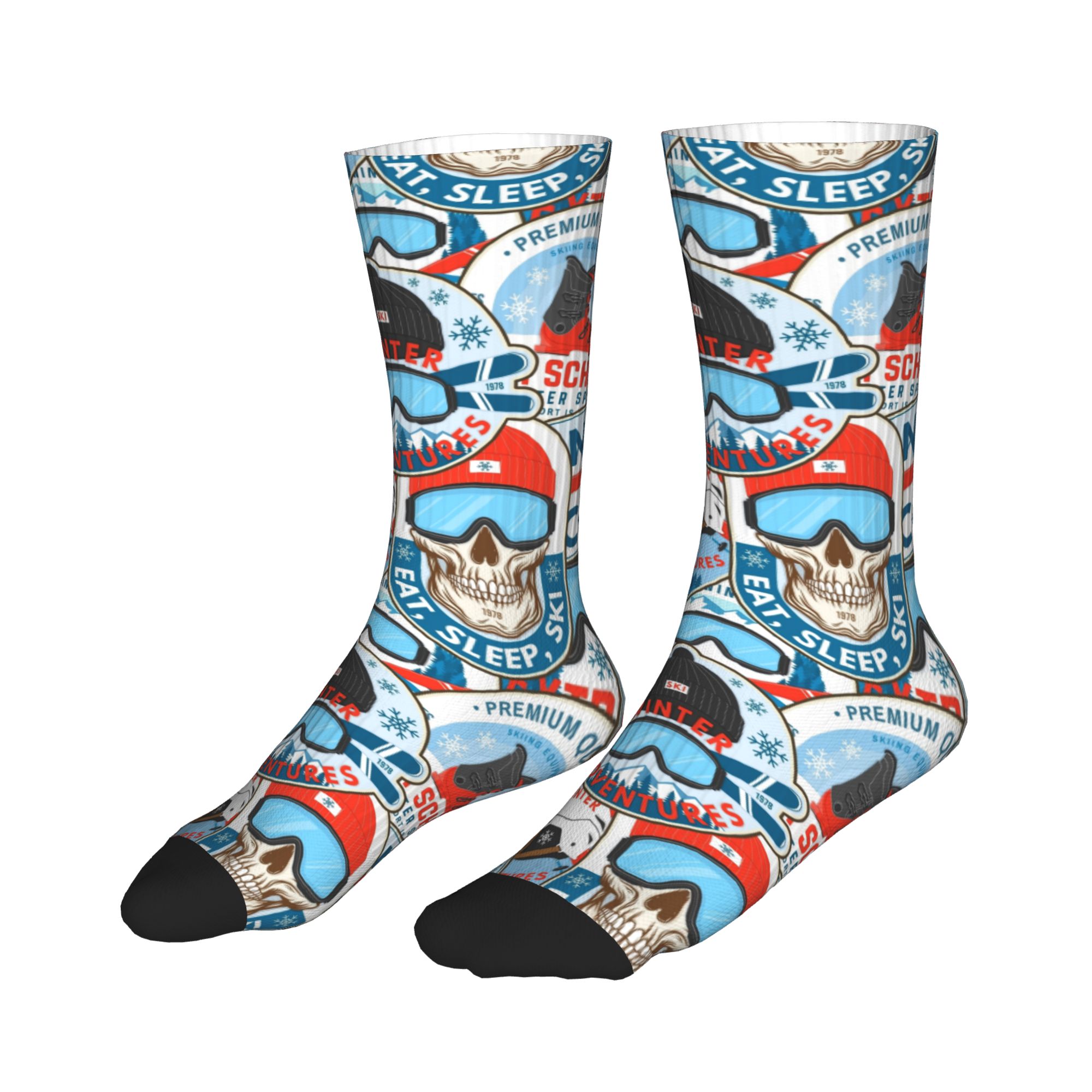Vintage Red Blue Ski Club Seam - Vintage Fashion Prints review and price