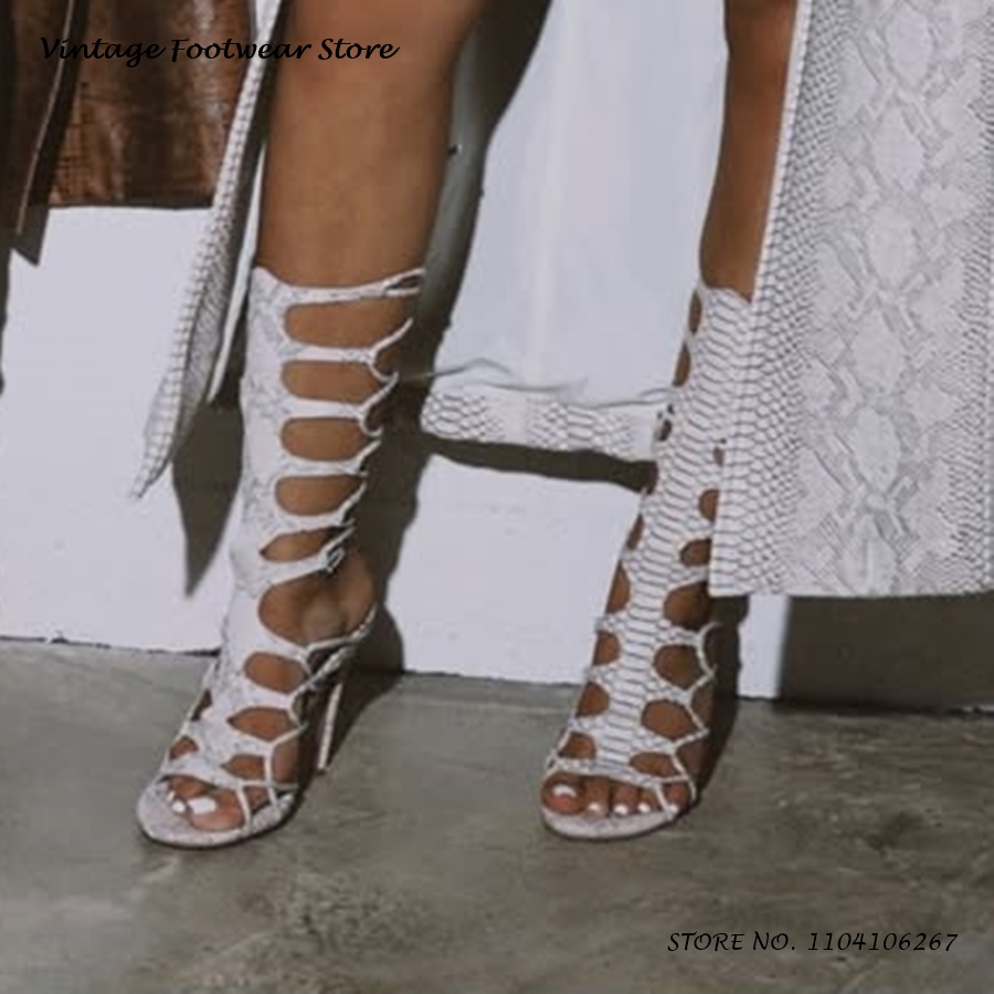 Python Pattern Cut-out Gladiat - Vintage Fashion Prints review and price