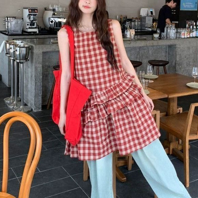 Fashionable Ruffles Patchwork  - Vintage Fashion Hong Kong review and price