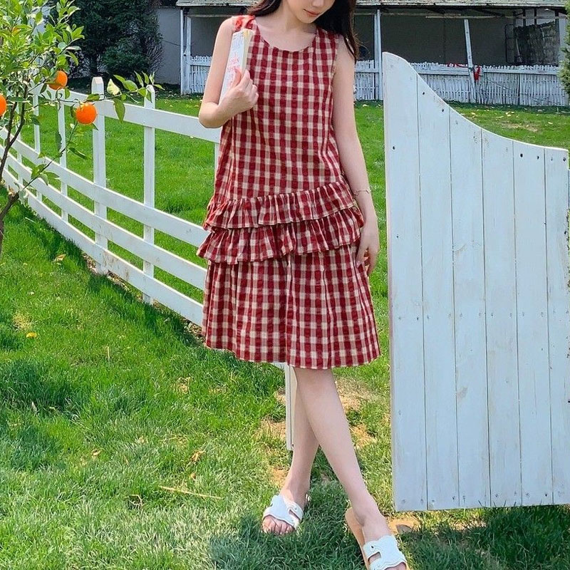 Fashionable Ruffles Patchwork  - Vintage Fashion Hong Kong review and price