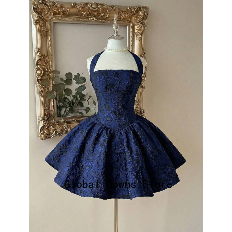 Royal Blue Vintage Halter Prom - Vintage Fashion Hong Kong review and price