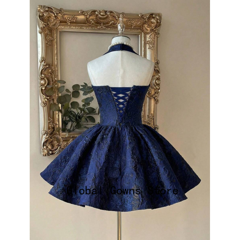 Royal Blue Vintage Halter Prom - Vintage Fashion Hong Kong review and price
