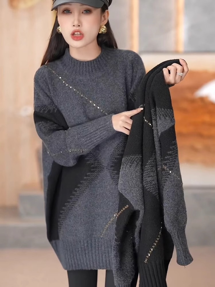 Winter Knitted Sweater Women's - Vintage Fashion Hong Kong review and price