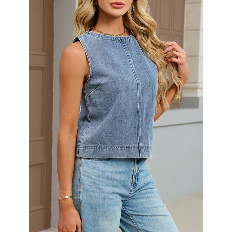 Benuynffy Casual Round Neck De - Vintage Fashion Jeans review and price