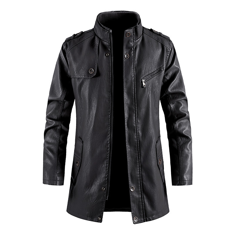 Mid-Length Faux Leather Motocy - Vintage Windbreaker Nylon review and price
