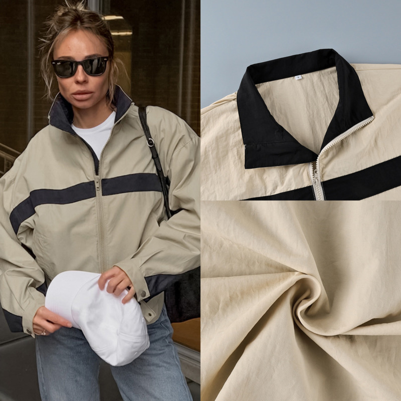 Women Color Block Windbreaker  - Vintage Windbreaker Nylon review and price