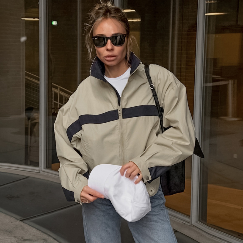 Women Color Block Windbreaker  - Vintage Windbreaker Nylon review and price