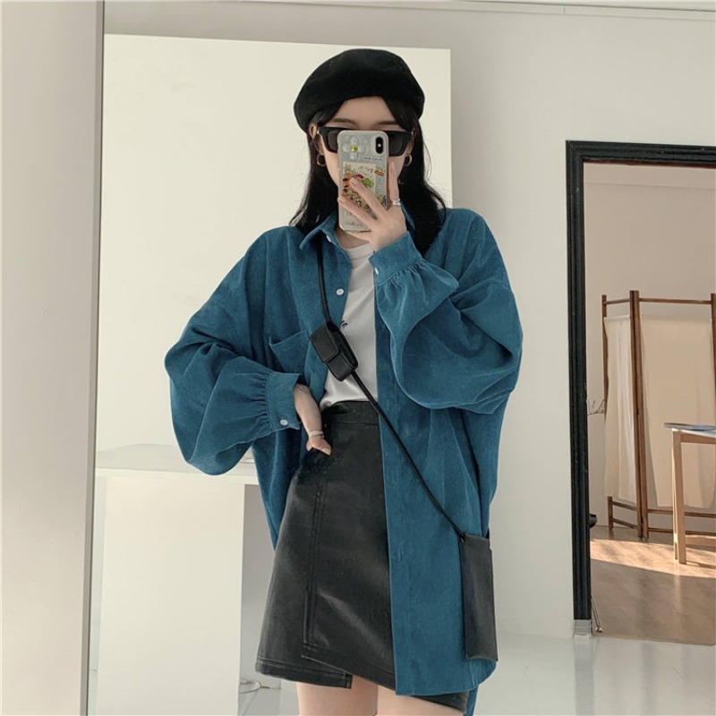 Loose Long Sleeve Shirt Jacket - Vintage Fashion Hong Kong review and price