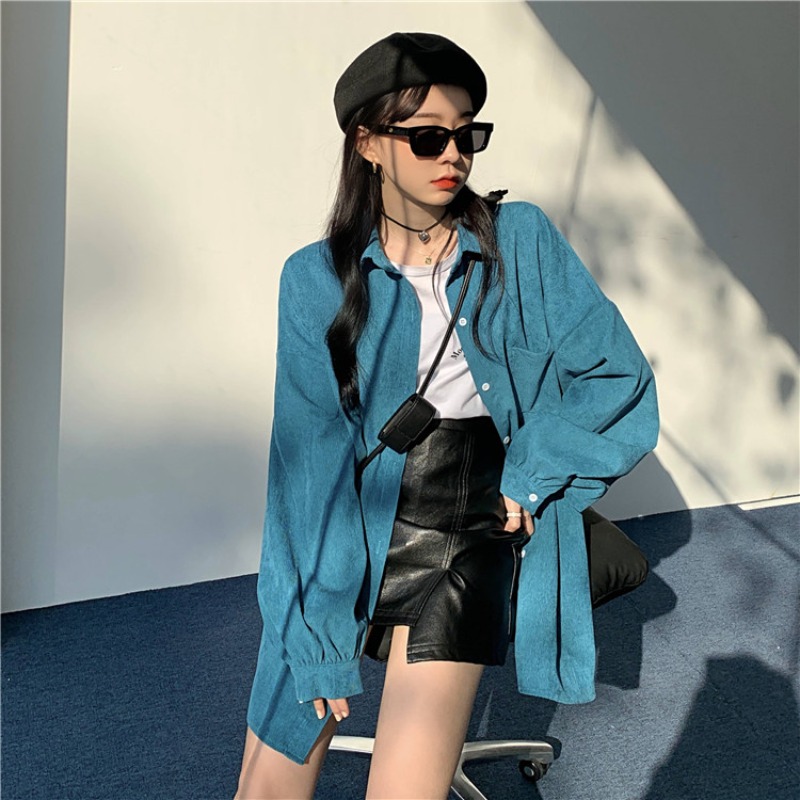 Loose Long Sleeve Shirt Jacket - Vintage Fashion Hong Kong review and price