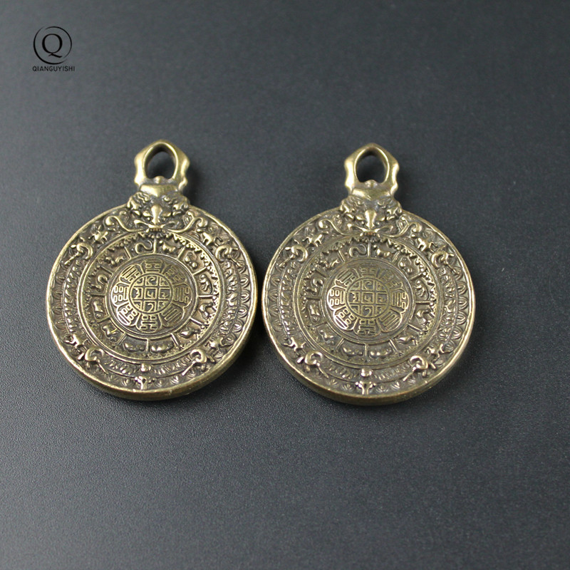 Vintage Brass Buddhist Tantra  - Vintage Fashion Labels review and price