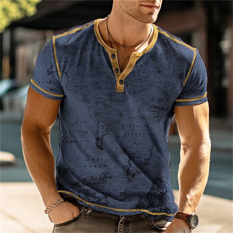 Men's Henry Shirts Funny 3D Pr - Vintage Fashion Prints review and price