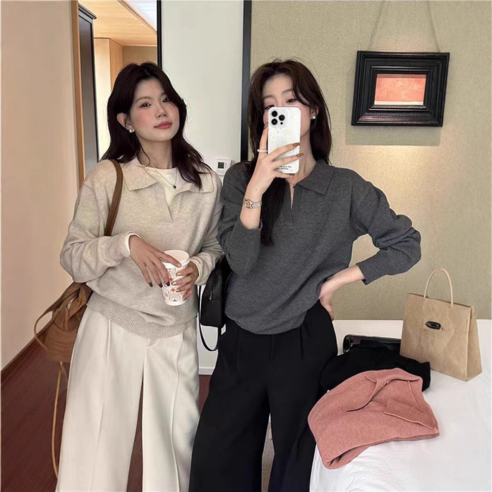 Collar sweater for women autum - Vintage Fashion Hong Kong review and price