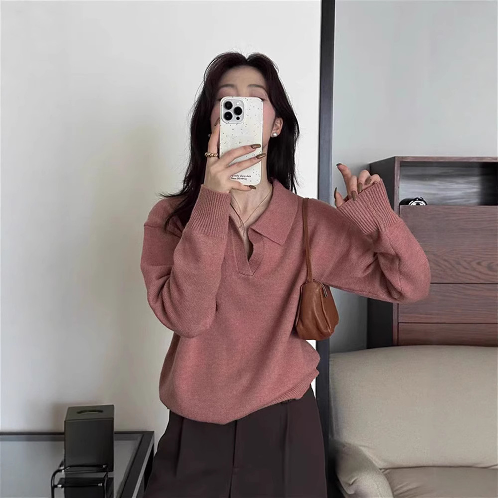 Collar sweater for women autum - Vintage Fashion Hong Kong review and price