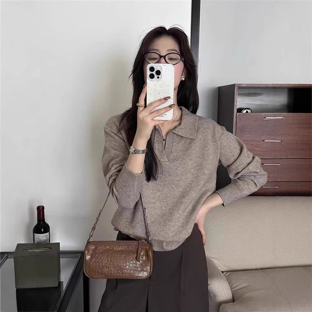 Collar sweater for women autum - Vintage Fashion Hong Kong review and price